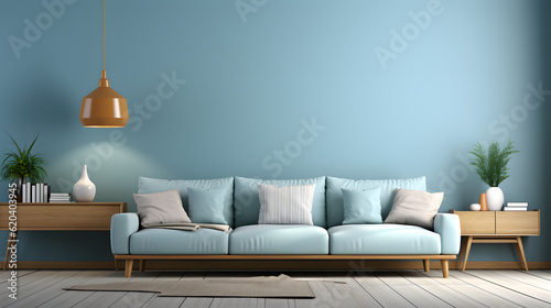 Modern Living Room With Sofa Generative AI