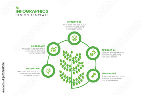 Infographic design template. Creative concept with 5 steps