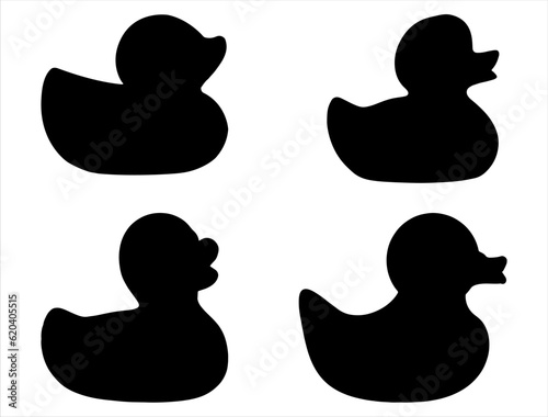 Set of Rubber Duck Silhouette