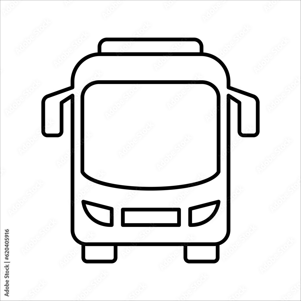 Bus Icon Vector Template Flat Design, vector illustration on white background Bus Icon Vector Template Flat Design, vector illustration on white background