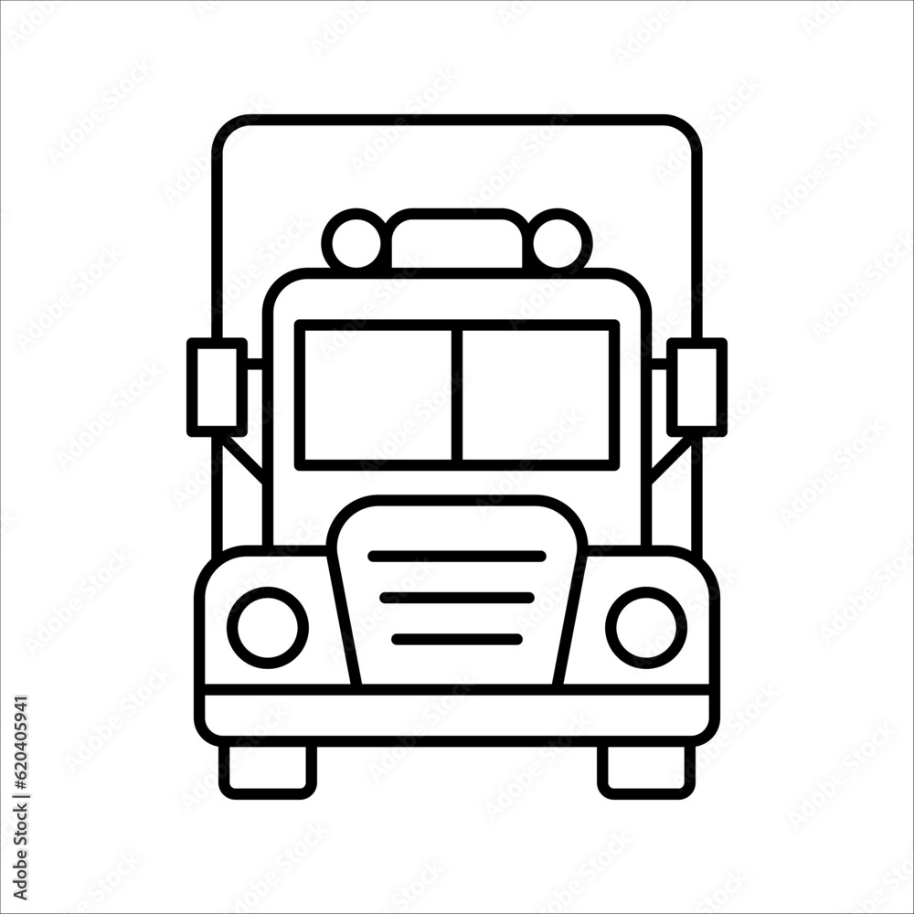 Truck icon. Truck tractor. Vector simple flat graphic illustration on white background Truck icon. Truck tractor. Vector simple flat graphic illustration on white background