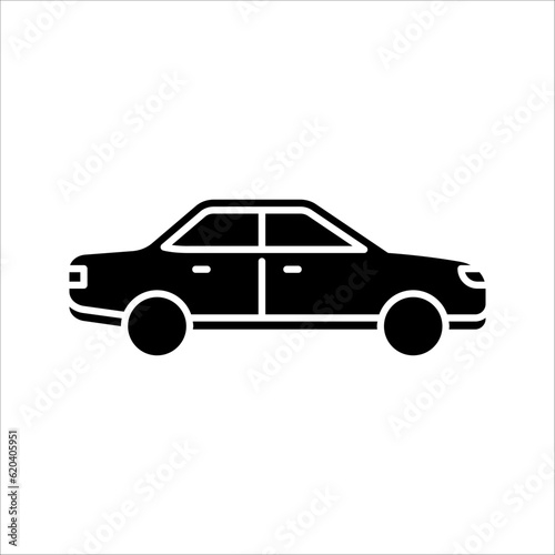 Car linear icon. Taxi. Thin line illustration. Automobile. vector illustration on white background