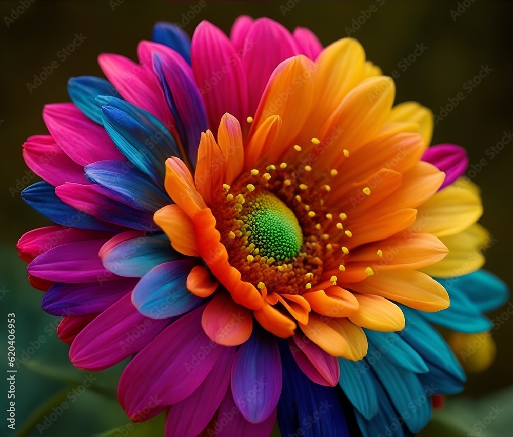 Colored flower
