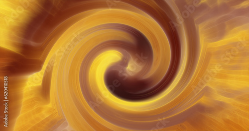 Yellow background of twisted swirling energy magical glowing light lines abstract background