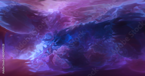 Abstract purple iridescent multicolored energy magical bright glowing liquid plasma background