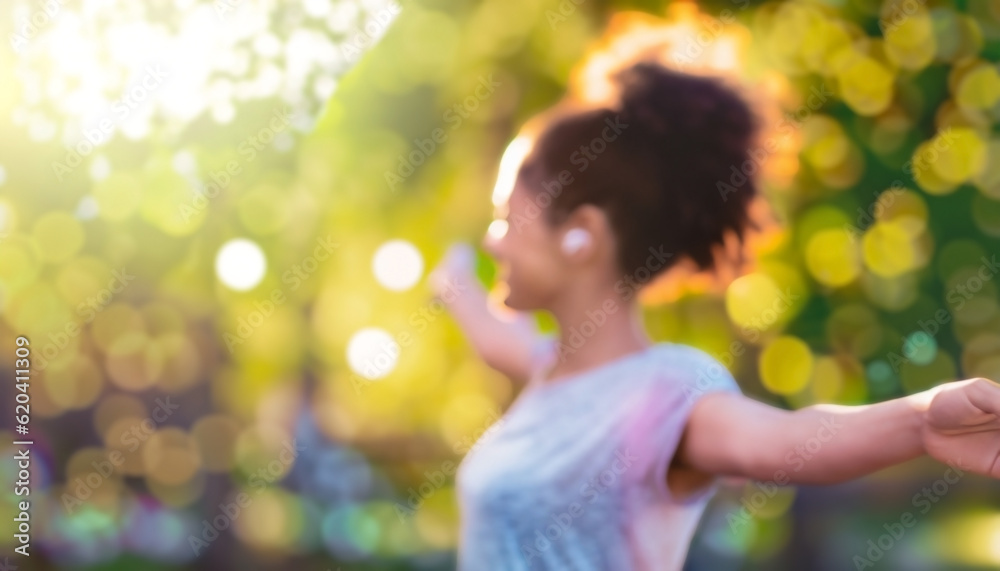Defocused bokeh effect positive concept background of unrecognizable people enjoying healthy lifstyle exercising fitness outside Defocused bokeh effect positive concept background of unrecognizable people enjoying healthy lifstyle exercising fitness outside