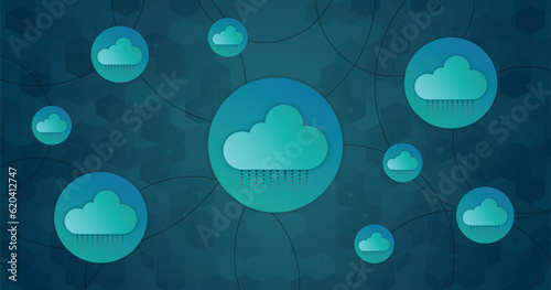 Cloud computing and internet of thing concept. Abstract background. Vector illustration. Eps 10.