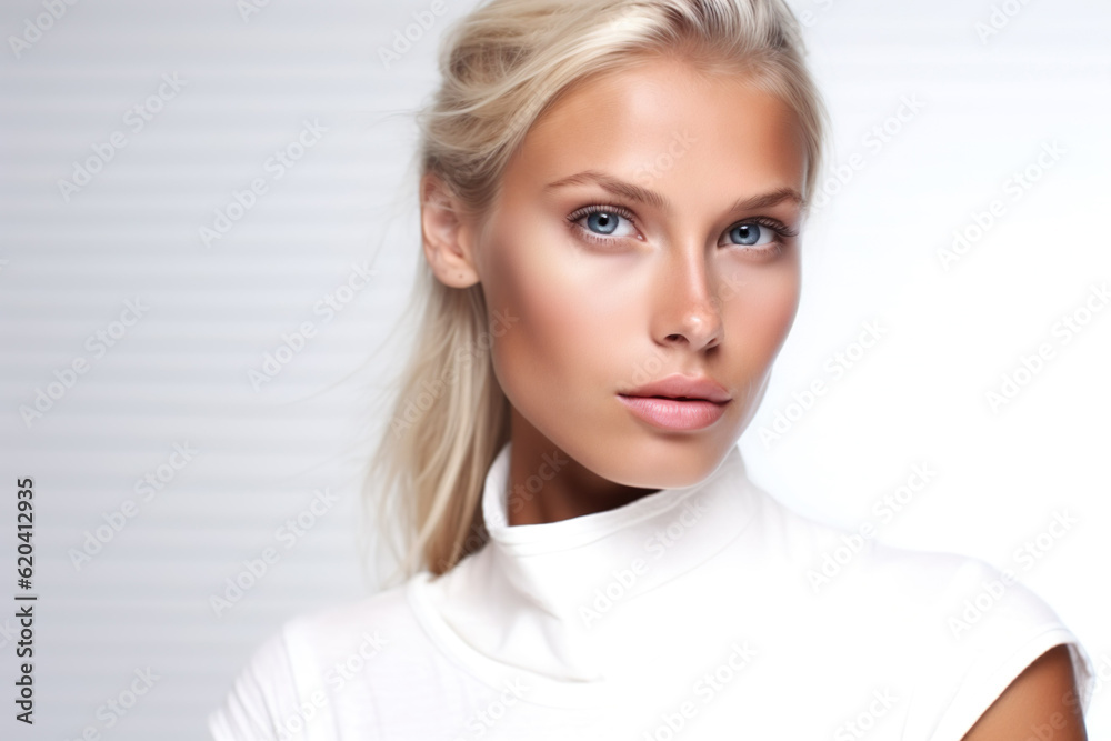 AI generated image of attractive woman face AI generated image of attractive woman face
