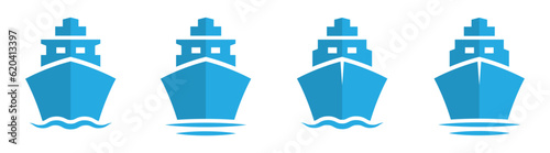 Ship icon. Boat icon. Ocean icon, vector illustration