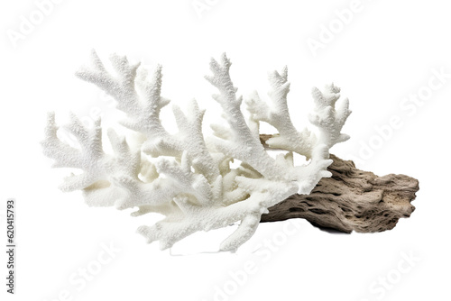 Staghorn Goniopora coral  on transparent background  PNG . Generative AI.