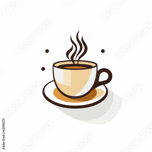 Coffee cup vector logo design Premium coffee shop logo. Cafe mug icon  