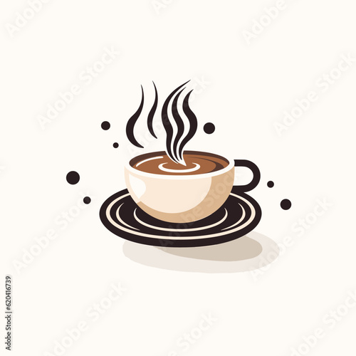 Coffee cup vector logo design,Premium coffee shop logo. Cafe mug icon, 