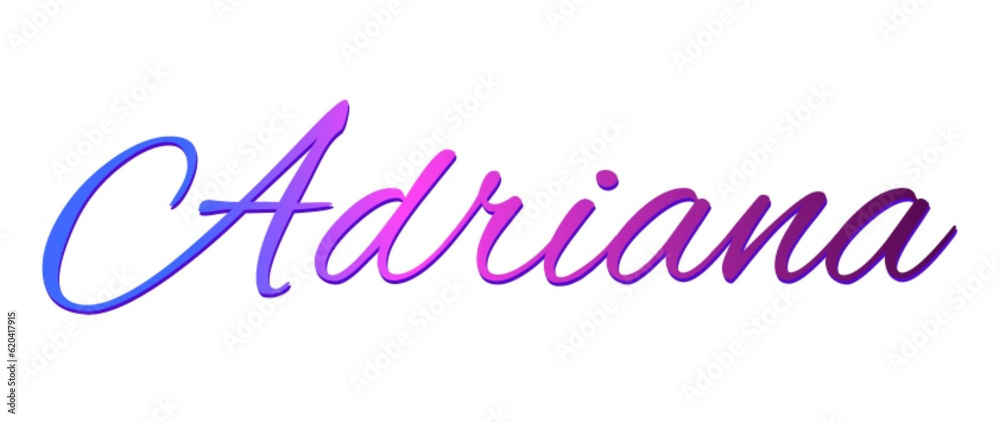 Adriana - light blue and blue color - male name - ideal for websites, emails, presentations, greetings, banners, cards, books, t-shirt, sweatshirt, prints

 - obrazy, fototapety, plakaty 