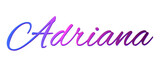 Adriana - light blue and blue color - male name - ideal for websites, emails, presentations, greetings, banners, cards, books, t-shirt, sweatshirt, prints

