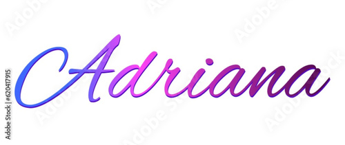 Adriana - light blue and blue color - male name - ideal for websites, emails, presentations, greetings, banners, cards, books, t-shirt, sweatshirt, prints

