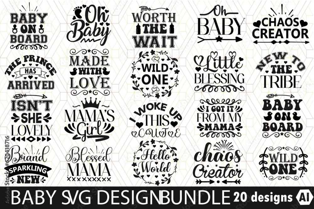 baby svg design bundle