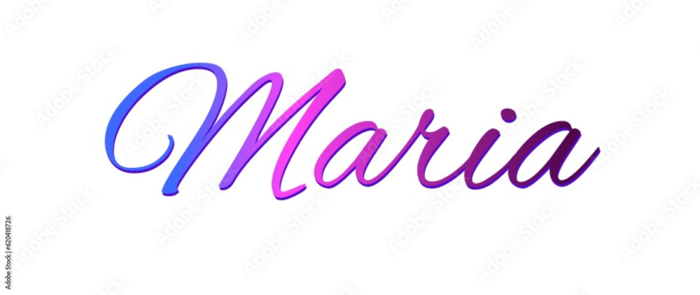 Obraz premium Maria - light blue and blue color - male name - ideal for websites, emails, presentations, greetings, banners, cards, books, t-shirt, sweatshirt, prints