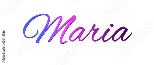Maria - light blue and blue color - male name - ideal for websites, emails, presentations, greetings, banners, cards, books, t-shirt, sweatshirt, prints

