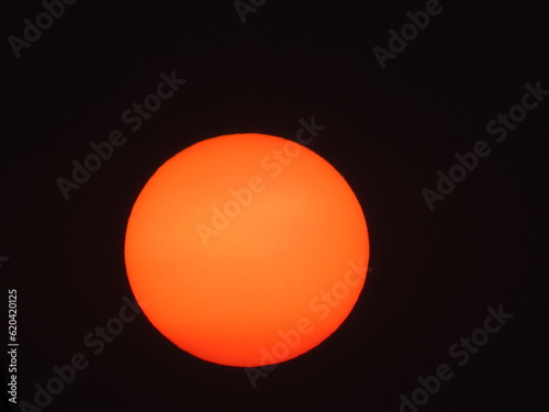 The Sun beautiful round shaped orange star