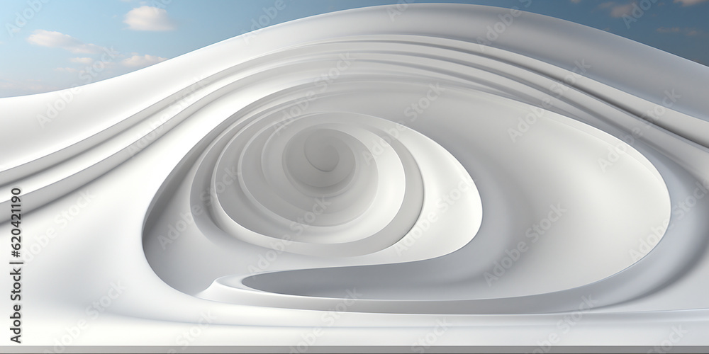 Futuristic luxury stand in white backdrop background, AI generative Futuristic luxury stand in white backdrop background, AI generative