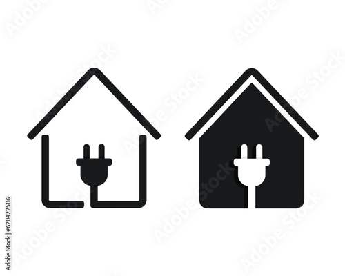 House voltage icon. Illustration vector