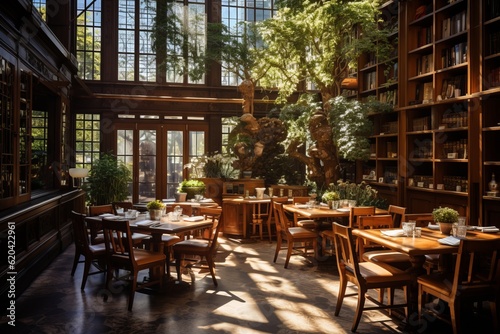 Dining Restaurant Natural Light, Generative AI 