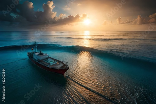boat at sunset © umair