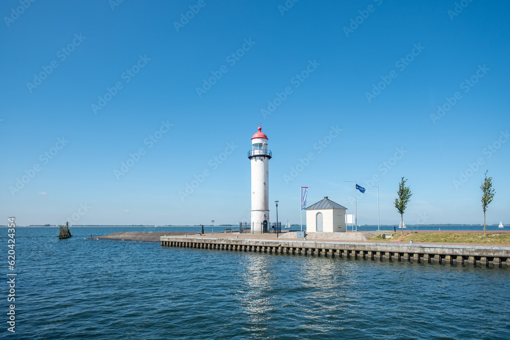 Vuurtoren in Hellevoetsluis, Zuid-Holland province, The Netherlands