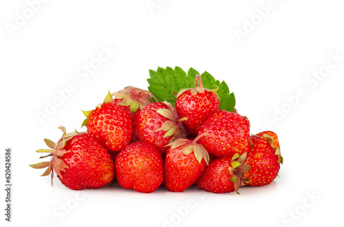 Wild strawberry isolated on a white background.