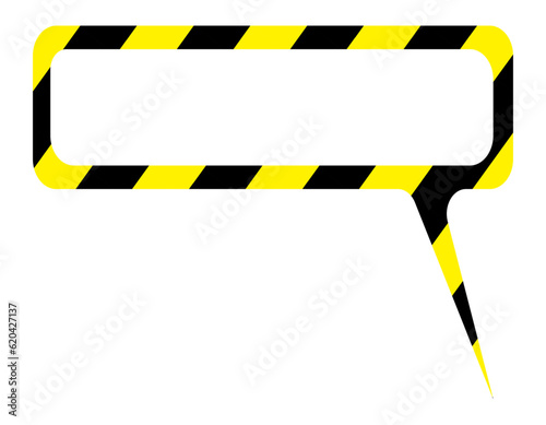 目立つ！！四角のトラロープのフキダシ