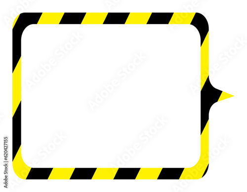 目立つ！！四角のトラロープのフキダシ