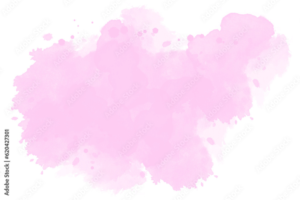 watercolor pink background. watercolor background with clouds. isolated
