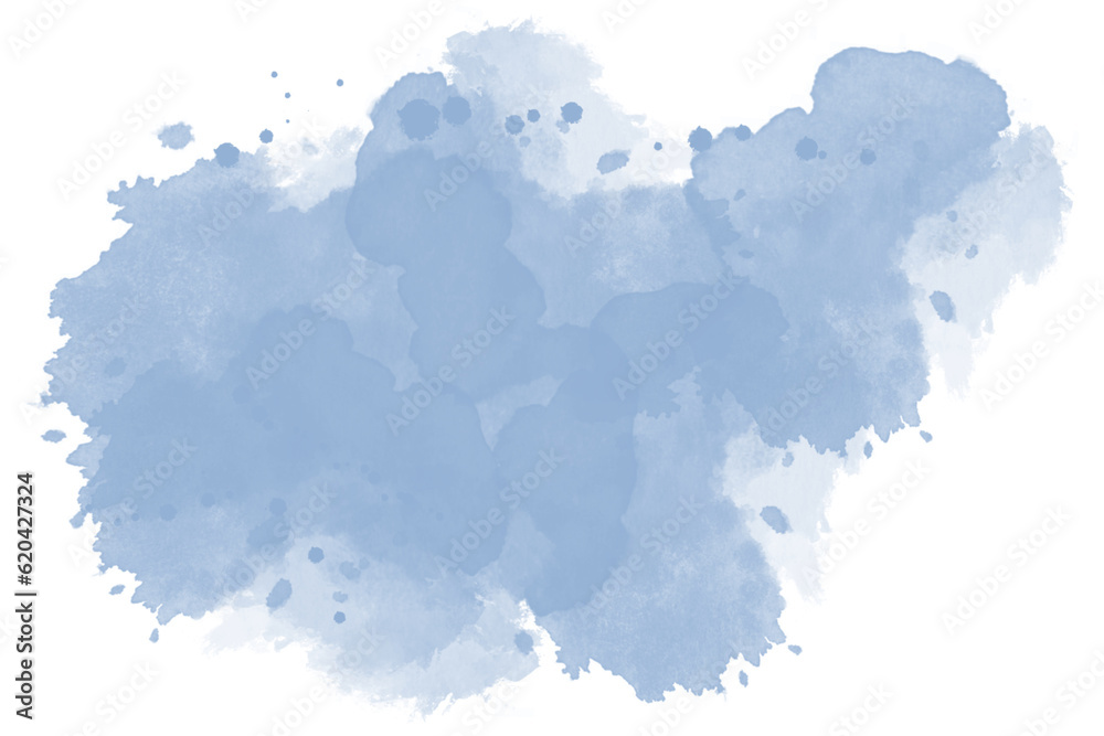 watercolor blue background. watercolor background with clouds. isolated