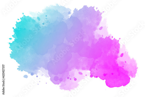 watercolor gradien background. watercolor background with clouds. isolated
