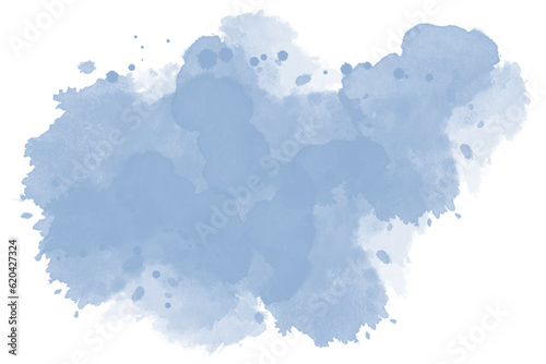 watercolor blue background. watercolor background with clouds. isolated