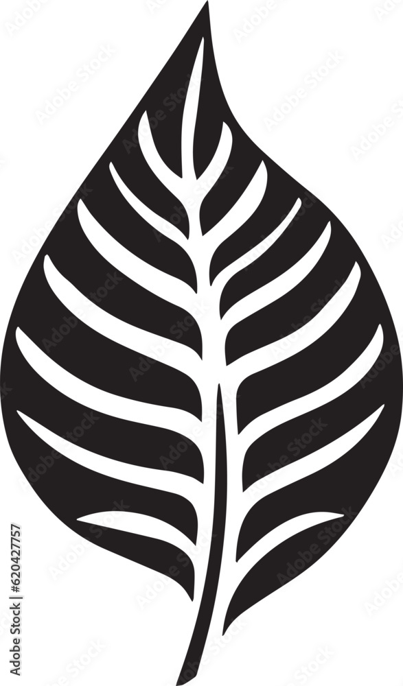 Lemon Leaf Black And White, Vector Template Set for Cutting and Printing Lemon Leaf Black And White, Vector Template Set for Cutting and Printing