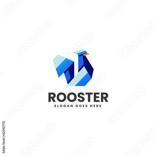 Free Download Vector Logo Illustration Rooster Gradient Colorful Style - GFXLoad