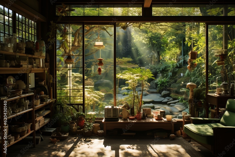  Japanese Housing Natural Light, Generative AI