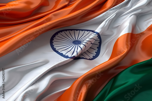 Indian flag of pride photo