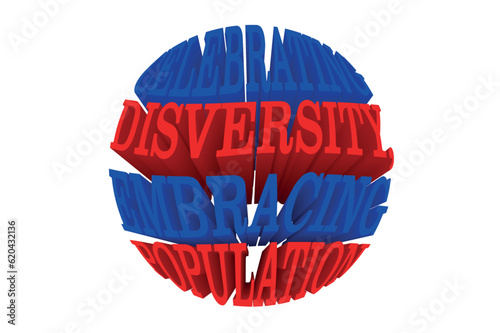 3D Quotes about World Population Day - celebrating disversity, embracing population