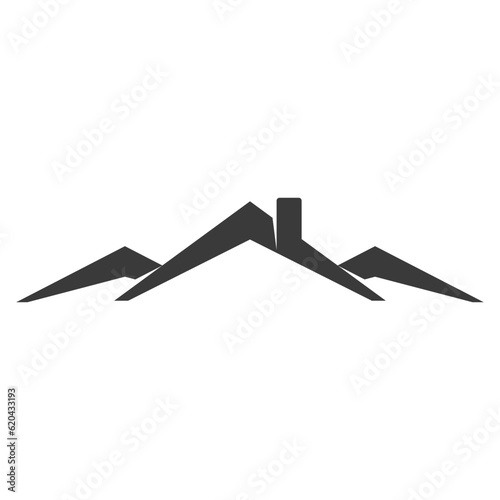Roof glyph icon isolated on white background.Vector illustration.