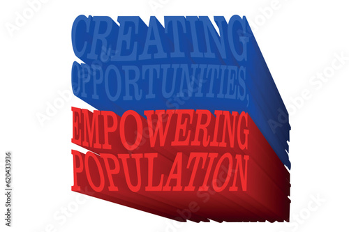 3D Quotes about World Population Day - creating opportunities, empowering population