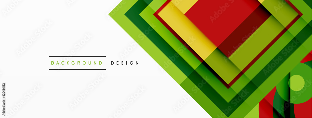 Fototapeta premium Abstract vector design blends triangles, hexagons, and circles, creating a harmonious composition of geometric shapes that's visually captivating