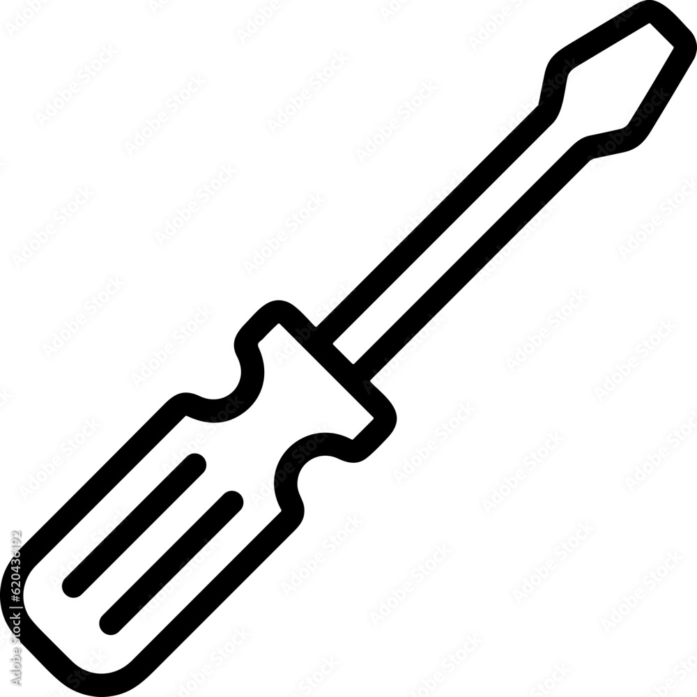 Screwdriver repair icon symbol vector image. Illustration of the fix toolkit repair equipment design image