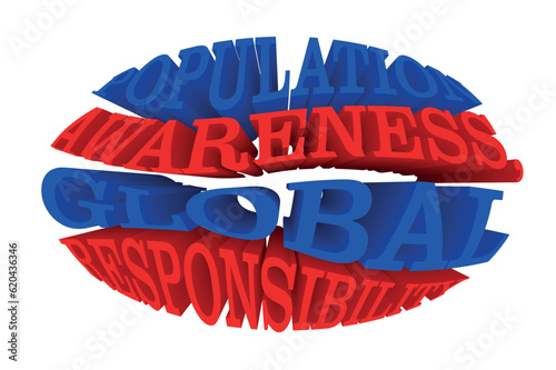 3D Quotes about World Population Day - Population Awareness, Global Responsibility