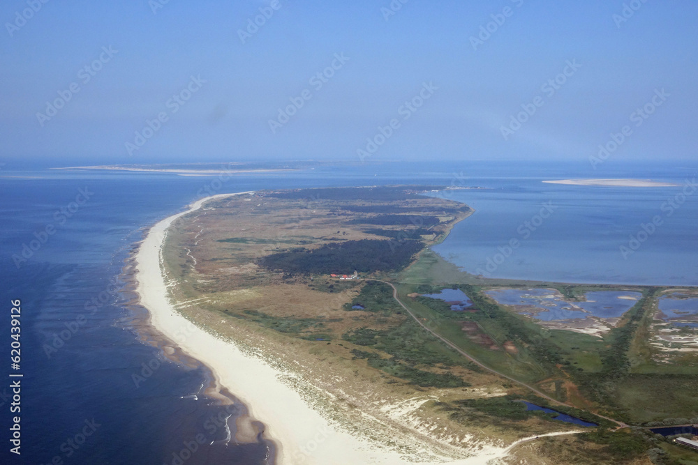 Netherlands. Aerial view of Wadden Island Vlieland