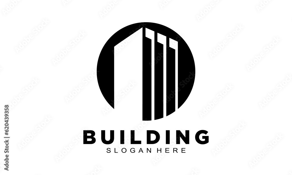 Elegant building illustration vector logo Elegant building illustration vector logo