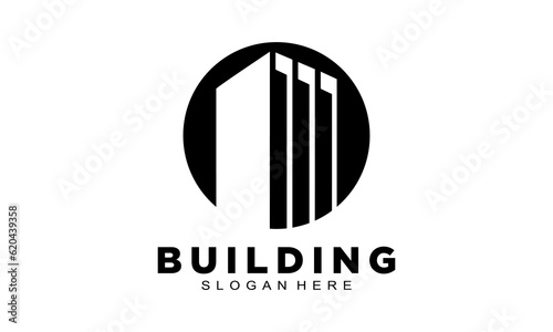 Elegant building illustration vector logo