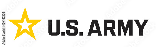 U.S. army emblem, isolated on white photo