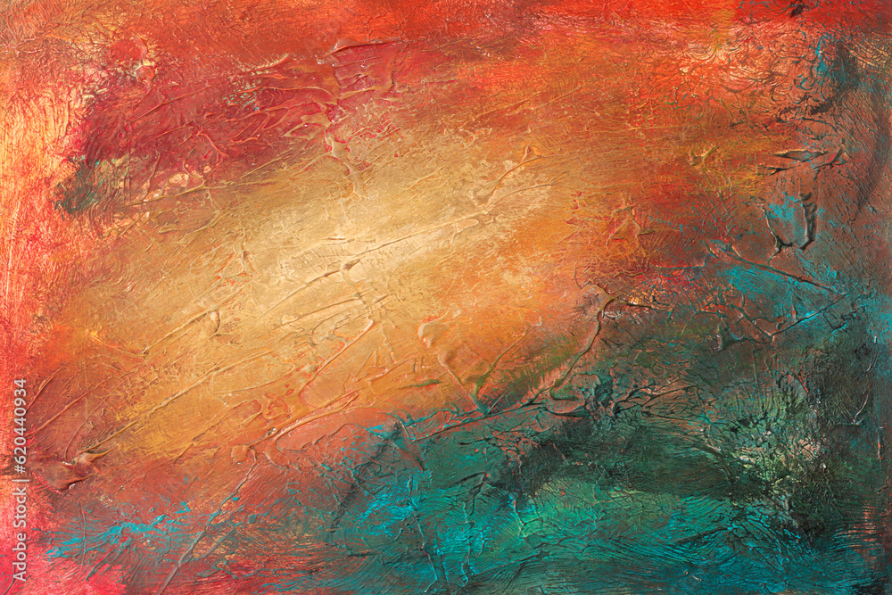 Abstract colorful grunge painting surface texture background	